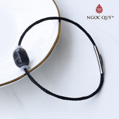 Vòng dây thép đá thạch anh tóc đen mệnh thủy, mộc - Ngọc Quý Gemstones