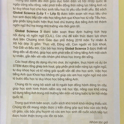 Sách - Global Science lớp 3 (HEID)