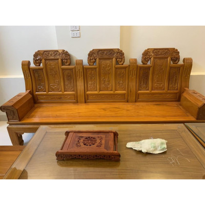 Bộ bàn ghế âu á hộp như ý voi gỗ gõ đỏ,kate