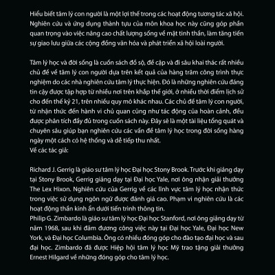 Tâm Lý Học và Đời Sống (Bìa cứng, tái bản 2022)