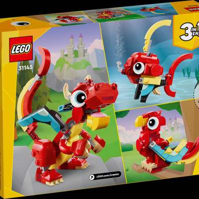 Đồ Chơi Lắp Ráp Rồng Đỏ May Mắn 3 In 1 - Red Dragon - Lego Creator 31145 (149 Mảnh Ghép)
