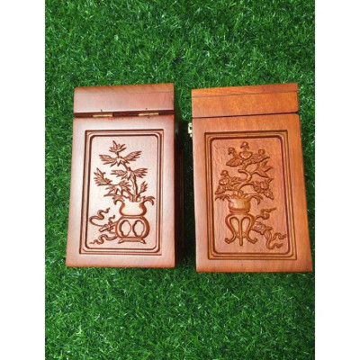 Hộp đựng trà đục tứ quý gỗ hương cao cấp