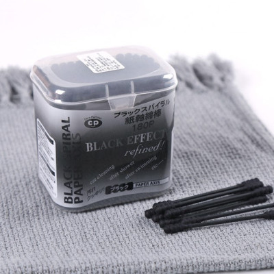 Hộp tăm bông lấy ráy tai Than hoạt tính 180P - Hàng nội địa Nhật Bản