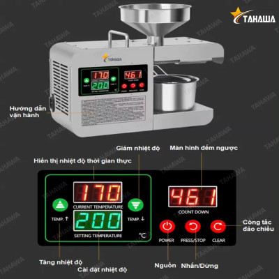 Máy ép dầu thực vật Tahawa TH-X8S-Hàng chính hãng- Bảo hành 24 tháng