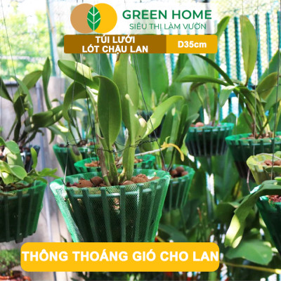 Bộ 10 Lưới Lót Chậu Lan GreenHome, D35cm, Lót Đáy Chậu, Ngăn Rơi Vãi Giá Thể, Phân Bón, Độ Bền Cao, Dễ Sử Dụng