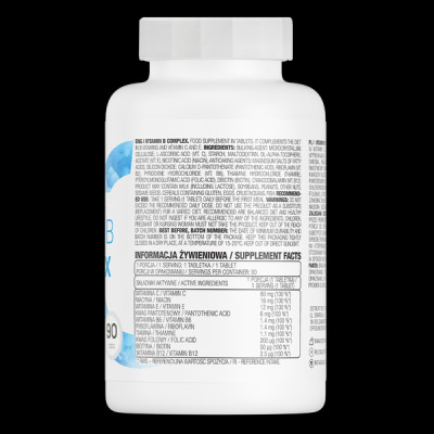 OstroVit Vitamin B Complex (90 Viên) - Thực phẩm bổ sung tổng hợp các loại Vitamin B