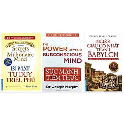 Combo 3 Cuốn Sách Kinh Doanh :  Sức Mạnh Tiềm Thức - Bí Mật Tư Duy Triệu Phú - Người Giàu Có Nhất Thành Babylon - First News
