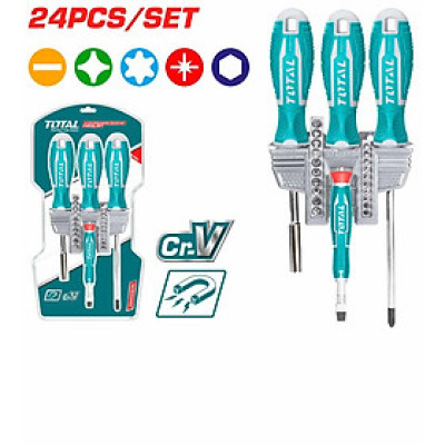 BỘ TUA VÍT 24 CHI TIẾT  TOTAL TACSD302462 - HÀNG CHÍNH HÃNG