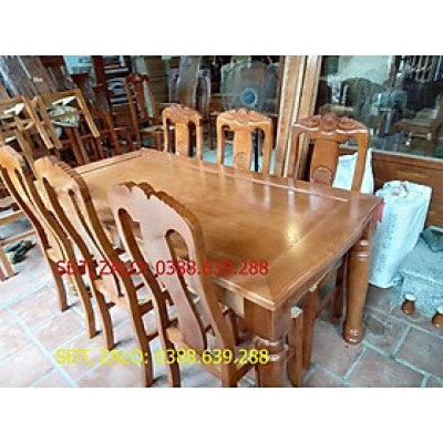 Bàn ghế ăn gỗ sồi tựa đục