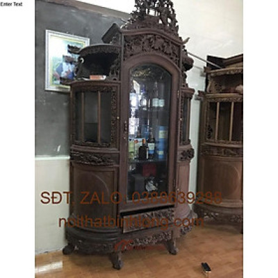 Tủ bán Nguyệt gỗ gụ