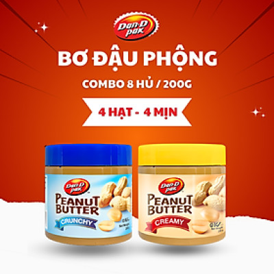 [Combo khỏe mạnh minisize] Bơ Đậu Phộng Mịn 200g và Bơ Đậu Phộng Hạt 200g