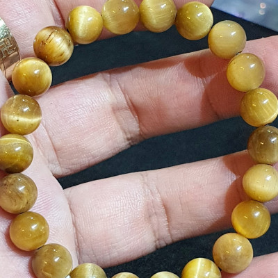 Vòng Tay Đá Mắt Hổ Vàng Tươi Thiên Nhiên Size 8li – VTD333