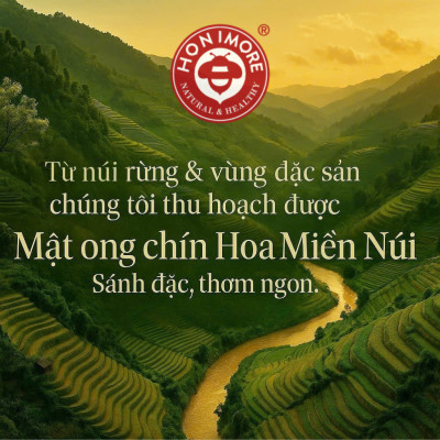 Honimore Mật ong chín Hoa Miền Núi 630g - MUA 2 TẶNG 1 CHAI CÙNG  SIZE