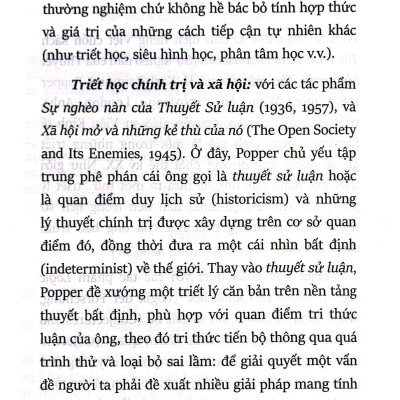 Sự Nghèo Nàn Của Thuyết Sử Luận - The Poverty Of Historicism