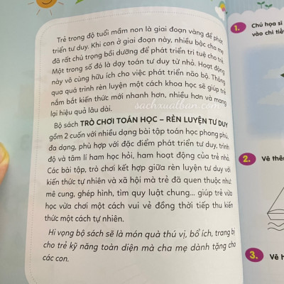 Sách Trò Chơi Toán Học Rèn Luyện Tư Duy 3-6 Tuổi Quyển 1