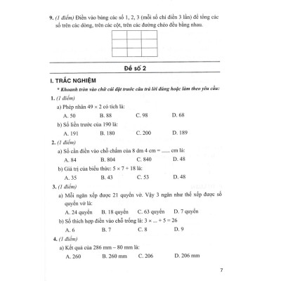 Bộ Đề Kiểm Tra Môn Toán Lớp 3 (Dùng Kèm SGK  Kết Nối Tri Thức Với Cuộc Sống)-MK