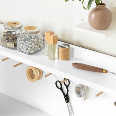 Bàn làm việc liền giá kết cấu chắc chắn SMLIFE Douchin