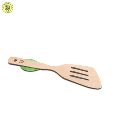 Xẻng Xào 3 Rảnh Gỗ Beech - Vá Sạn Gỗ 04 - Đồ Gỗ Nhà Bếp Thương Hiệu Trường Sơn