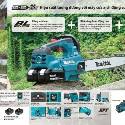 MÁY CƯA XÍCH DÙNG 2 PIN 18V 400MM MAKITA DUC406Z (KHÔNG KÈM PIN VÀ SẠC) - HÀNG CHÍNH HÃNG