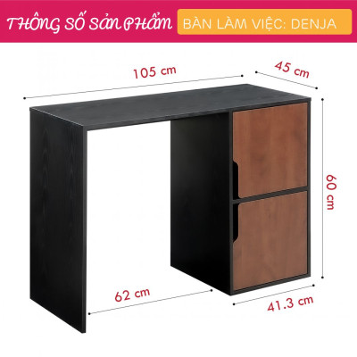 Bàn để máy tính gỗ công nghiệp SMLIFE Denja