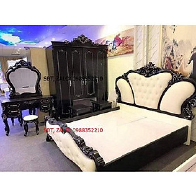 combo bộ giường tủ tân cổ điển 04