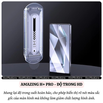 Dán kính cường lực màn hình khung tự dán cho Samsung Galaxy S25 Ultra 5G hiệu Nillkin H+ Pro - Mỏng 0.2mm, Phủ Nano Olephobic, Vát cạnh 2.5D, chống vân tay - hàng nhập khẩu