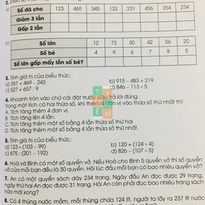 Sách - Tuyển chọn các bài toán hay và khó lớp 3