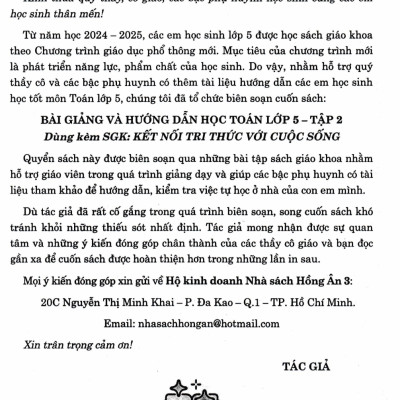 Combo Bài Giảng Và Hướng Dẫn Học Toán Lớp 5 (Dùng Kèm SGK Kết Nối Tri Thức Với Cuộc Sống) (Bộ 2 Cuốn) - HA