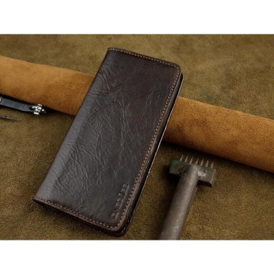 Bao Da cho Iphone 13 Pro Max Handmade Cổ Điển Da Bò Thật