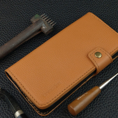 Bao da cho điện thoại Samsung A32 4G dạng ví da bò thật