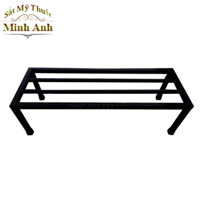 Kệ kê chậu cây Dài 80-90 cm. Rộng 20-25-30cm. Cao 10-15-20-25-30cm. Hộp thép 2*2cm. 2 nan phụ ( Hàng Chính Hãng )