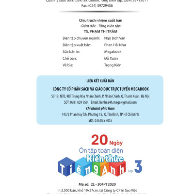 20 Ngày Ôn Tập Toàn Diện Kiến Thức Tiếng Anh Lớp 3