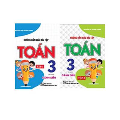 Sách - Combo hướng dẫn giải bài tập toán lớp 3 tập 1 + 2 (bám sát sgk cánh diều)  (HA-MK)