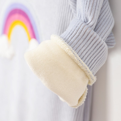 Body nhung lót lông mịn ấm cho bé trai bé gái 0-2 tuổi, bộ áo liền quần sơ sinh thu đông dày đẹp, mẫu mới xinh, mặc được đầy tháng, sinh nhật | MS15