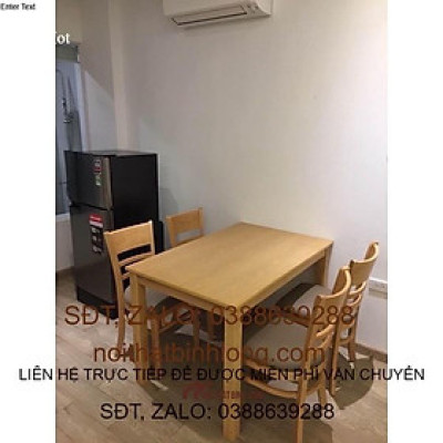 Bàn ăn cao su 4 ghế