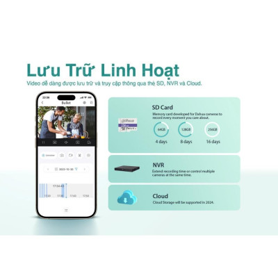 Camera Wifi DAHUA DH-F4C-PV 4M Chống Nước, Có Màu Ban Đêm, Đàm Thoại Hai Chiều và Có Cảnh Báo Chuyển Động - Hàng chính hãng