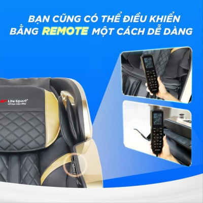 Ghế Massage Toàn Thân Lifesport LS-599, Con Lăn 5D Kết Hợp Massage Với Nhiệt Hồng Ngoại, Trị Liệu Chuyên Sâu