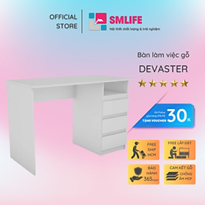 Bàn để máy tính gỗ công nghiệp SMLIFE Devaster