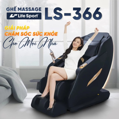 Ghế Massage Lifesport LS-366,Ghế Massage Công Nghệ Dò Hiện Đại Xác Định Vị Trí Huyệt Đạo Cần Massage Với 8 Chế Độ