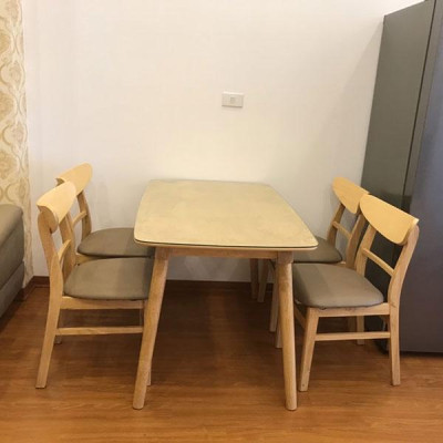 Bàn ăn mango 4 ghế gỗ xoan