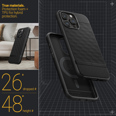 Ốp Lưng Dành Cho iPhone 15 ProMax SPIGEN CASEOLOGY PARALLAX MAGFIT_ Hàng chính hãng