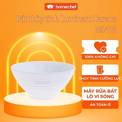 Bát (chén) ăn cơm thủy tinh Luminarc Harena 12cm N5418 | Hàng chính hãng