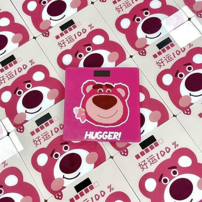 Cân Điện Tử Hình Gấu 180Kg Dễ Thương Tích Hợp Đo Nhiệt Độ Kèm Pin