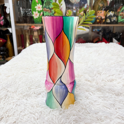 BÌnh hoa sơn mài - Bình mắt tre Cao Cấp thích hợp cắm hoa, trang trí kệ, bàn làm việc, quà tặng ý nghĩa