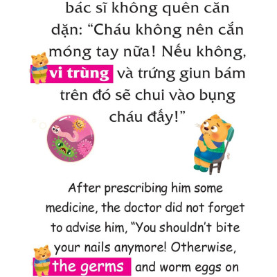 Truyện Tranh Song Ngữ Việt-Anh Cho Bé - Cắn Móng Tay Là Xấu Lắm Đấy! - Biting Your Nails Is A Bad Habit