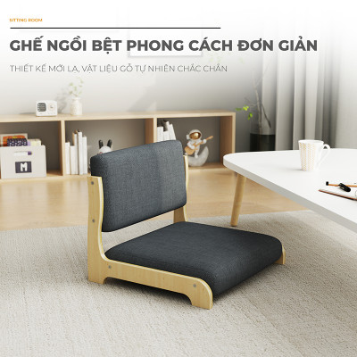 Ghế ngồi bệt kiểu Nhật có tựa lưng mặt đệm êm ái thương hiệu IGA - PG22