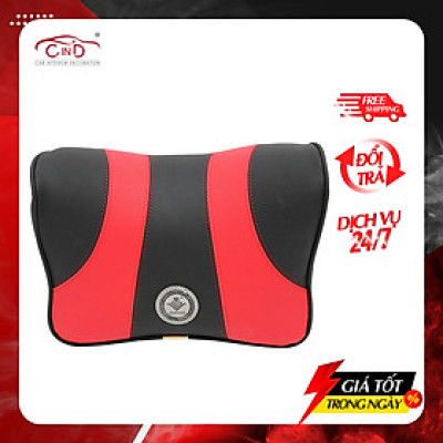 Gối Tựa Đầu Cao Su Non Bọc Da CIND G003 Màu Đen Đỏ