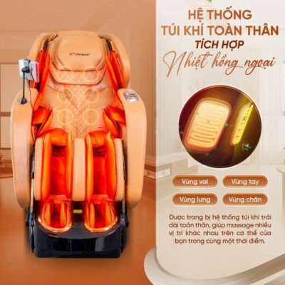Ghế Massage Toàn Thân Giá Rẻ Lifesport LS-799, Điều Khiển Bằng Giọng Nói, Ion Âm Hiện Đại