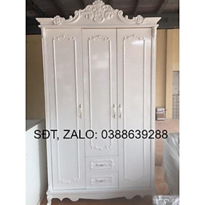 Tủ quần áo 3 cánh tân cổ điển giá rẻ QCA005 giá thật