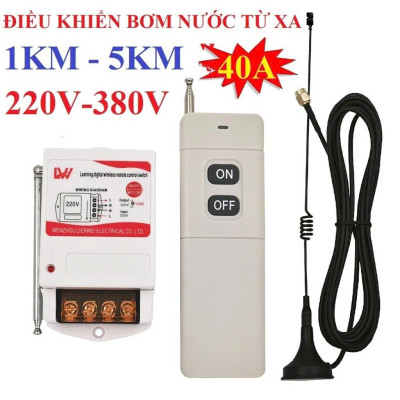Bộ Điều Khiển Từ Xa 3000W 220V Khoảng Cách 1–5KM– Dùng Cho Máy Bơm, Đèn, Thiết Bị Công Suất Cao